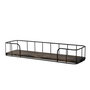 Hanah Home Syringa Estantería de Pared Industrial Negro y Nogal Oscuro